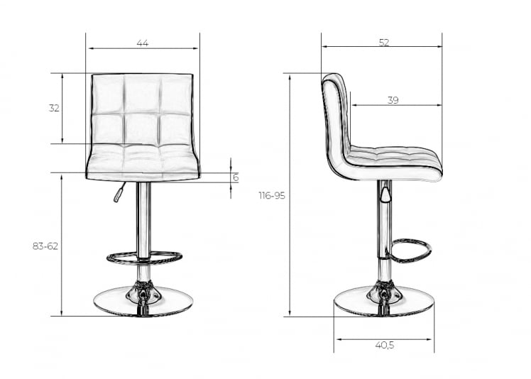 Стул барный DOBRIN CANDY (белый)_8