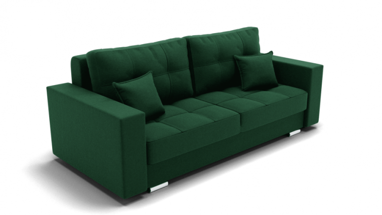 Диван Талисман-1 (ЗР) Цвет фасада: Зеленый; Тип: Прямой; Материал фасада: Металл/Велюр_0