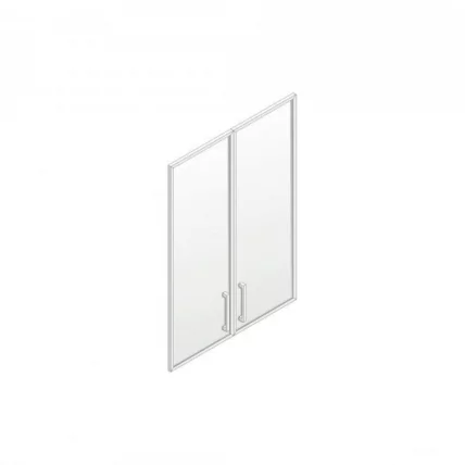 Шкаф для сувениров (глухие+прозрачные двери в алюминиевой рамке) Пр.Ш-2+Пр.ДШ-2СБА венге_1