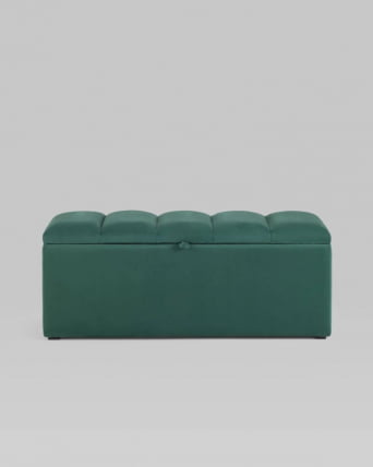 Пуф с крышкой Нильсон 2 велюр Зеленый_3