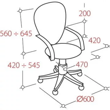 Кресло офисное UA_Prestige Ткань 501763 Серая_1