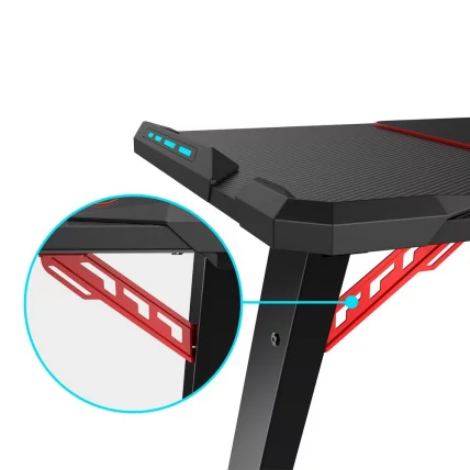 Геймерский стол Еурека З60 c РГБ подсветкой Черный / Eureka Z60 c RGB_4