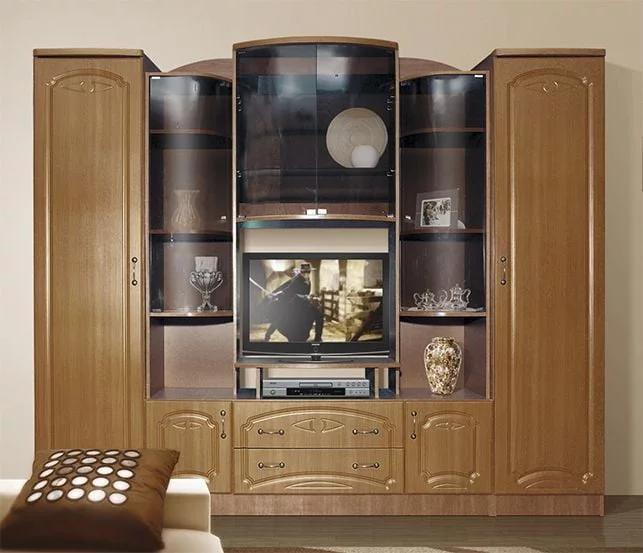 Стенка Александра 6 МДФ, Вишня Оксфорд_0