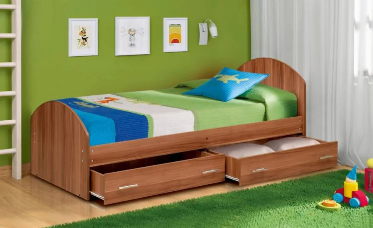 Кровать с ящиками на уголках №2 ЛДСП 900*1900 Белый_0