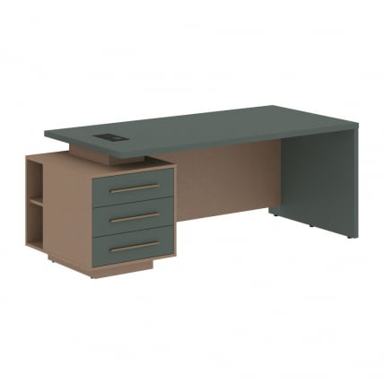 Стол руководителя левый VELION VCT 2090 L Нефрит Кобра_0