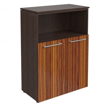 Шкаф с глухими малыми дверьми MMC 85.3 Макассар/Венге Магия_0