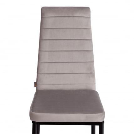 Стул Easy (mod. JSC02-1) металл, флок, 41 х 52 х 96 см, Light grey (светло-серый) HLR14 / черный_5