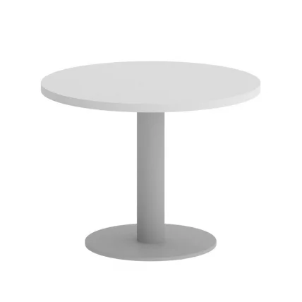 Стол журнальный круглый HOME OFFICE VR.SP-5-60.1G Белый/Серый металл_0