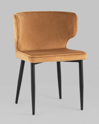 Стул Матео черные ножки велюр Терракотовый_1