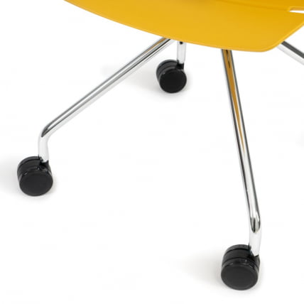 Стул офисный HANSEN (mod. 606-1) / 1 шт. в упаковке пластик/металл, 50х51х81 см, высота до сиденья 45 см, оранжевый/хром_7