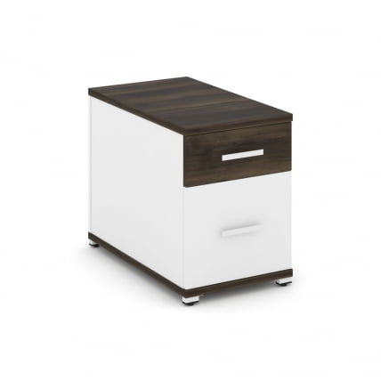 Тумба опорная/приставная с ящиком и распашным фасадом CONCEPT CN.TGO-004 B/W Дуб Мали Белый бриллиант Белый_0