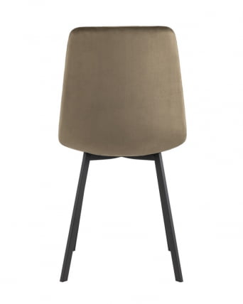 Комплект из четырех стульев Chilly велюр коричневый ножки металл черные_6