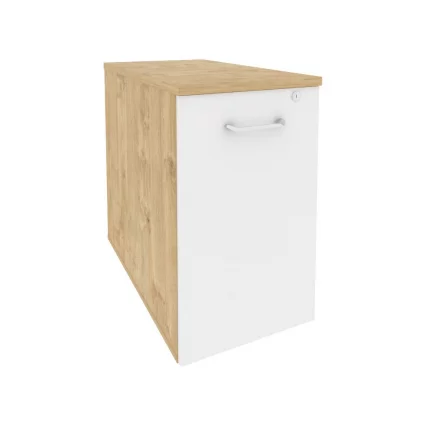 Тумба низкая выдвижная приставная / опорная ONIX O.VTPO-1.8 Тиквуд Светлый/Белый_0