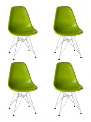 Стул обеденный ДОБРИН ДСР (ножки хром, цвет салатовый (Г-08)) 4 шт / DOBRIN DSR (G-08))_0