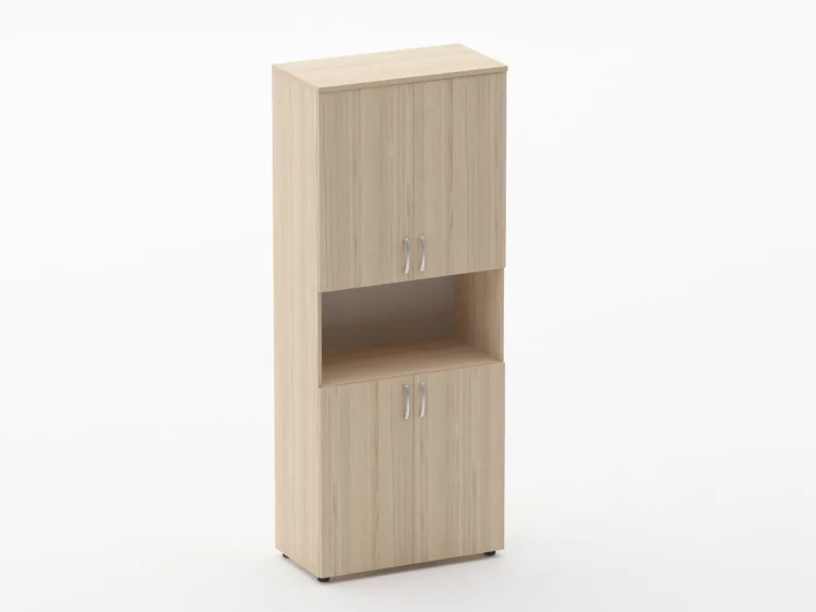 Шкаф высокий закрытый с нишей Glassy 6.19.111 Венге_0