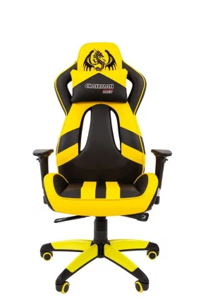 Кресло геймерское CHAIRMAN GAME 25 Черный-желтый_1