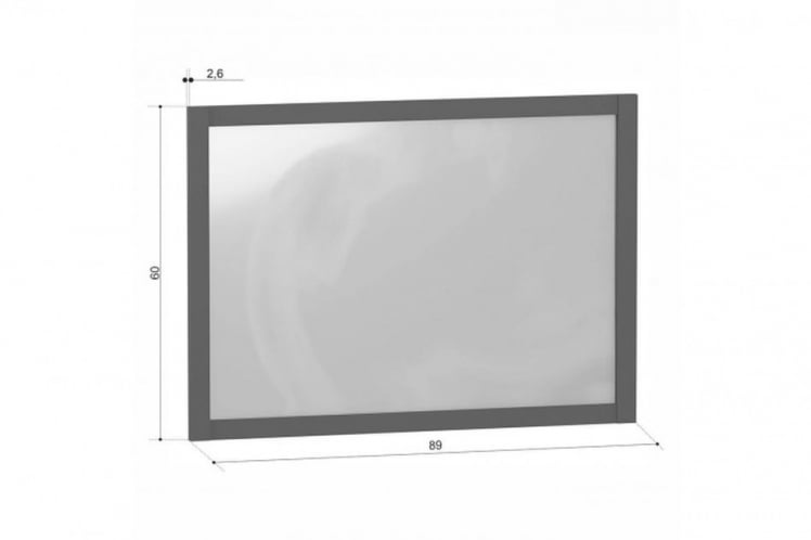 Зеркало настенное Техно ЛД 678.120.000 Черное_2