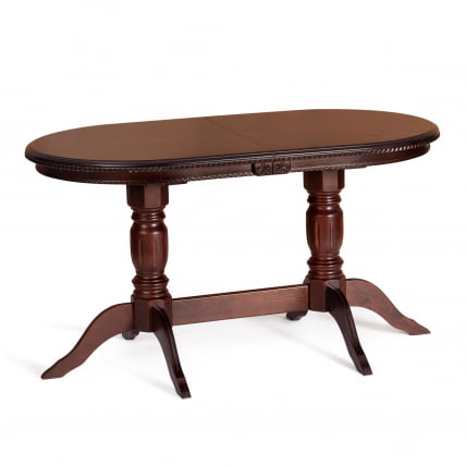 Стол COPPOLA бук, мдф, 140+40x80x77см, Tobacco, узор прямой_0