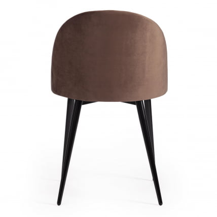 Стул MONRO (mod. 710) ткань/металл, 56х51х80 см, высота до сиденья 47 см, коричневый barkhat 12/черный_3
