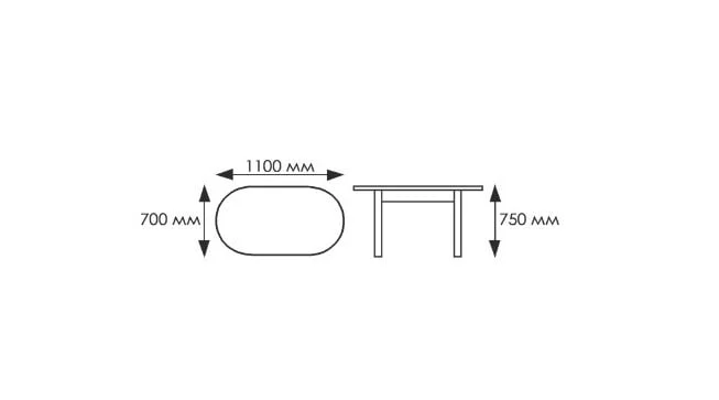 Стол обеденный Овальный ХРОМ 1кат 4137 Касабланка ЛДСП белый_1