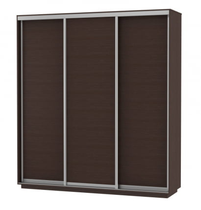 Шкаф-купе трехдверный Экспресс Трио Элемент 1800х2400h Дуб венге_0