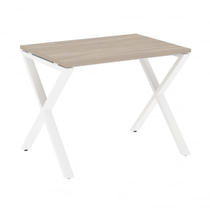 Стол рабочий LOFT VR.L-SRX-1.7 Металл белый Дуб Аттик_0