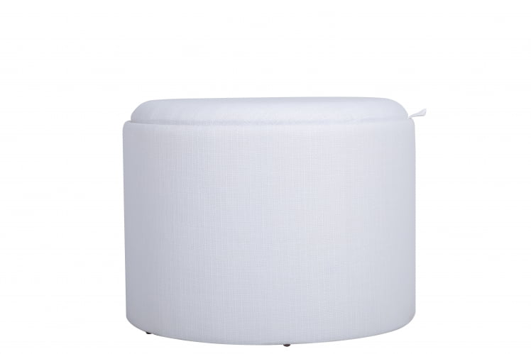 Пуф-столик с ящиком Хюгге L рогожка Белый_3