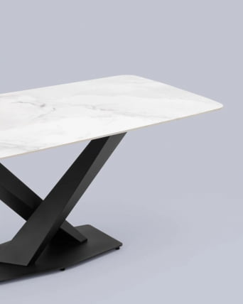 Стол обеденный Belle 180х90 Белый мрамор_5