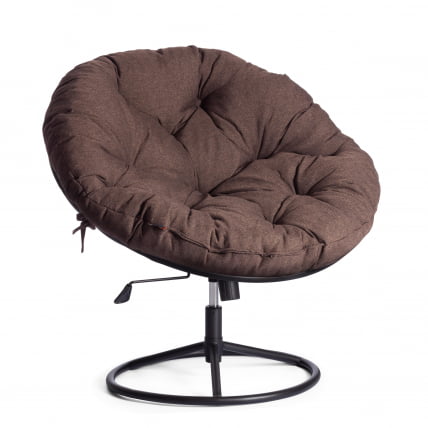 Кресло CLOUDE HOME рогожка/металл, 97х98х90-96см, коричневый, 3М7-147_0