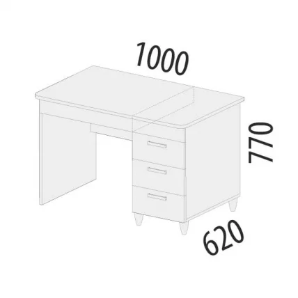 Стол компьютерный с надстройкой Катрин 92.26+92.27 Дуб венге Белый песок Браун вуд_7
