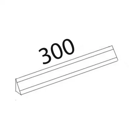 Плинтус (с заглушками) ПЛ 117.1.300 Черный_1