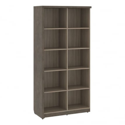 Стеллаж высокий на 5 секций левый WOOD&STONE СФ-534803 Бетон Чикаго темный Дрифтвуд_0