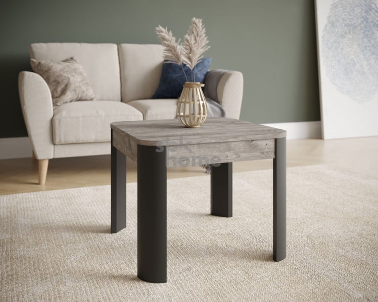 Стол журнальный, Квадро (550*550*450) Риббек серый/Фреско, 61007 _1