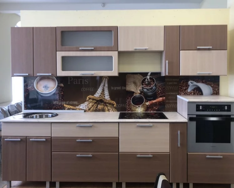 Глянцевый фартук с эффектом мерцания (КОМПОЗИТ) Париж_1