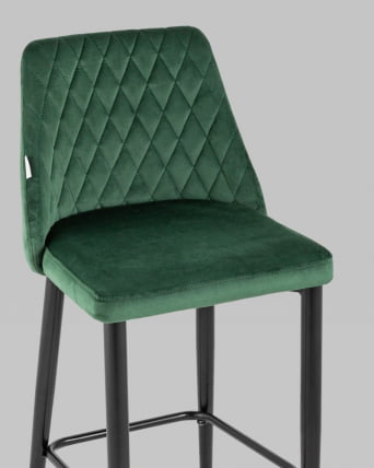 Стул полубарный Диего велюр Зеленый_7