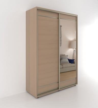 Шкаф-купе 2-х дверный Акцент-Лайт Д3 1200х600 Дуб молочный_0