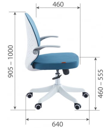Детское компьютерное кресло CHAIRMAN CH107 ткань голубой (M)_4