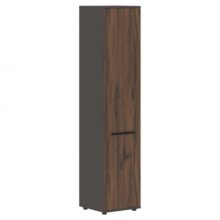 Шкаф-колонка с глухой дверью EDIS EHCS 42.1 Дуб Денвер темный Черный Мокко_0