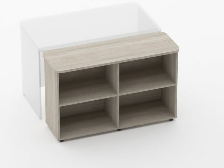 Тумба приставная к столу Glassy 3.18.102 Дуб сантана светлый_0