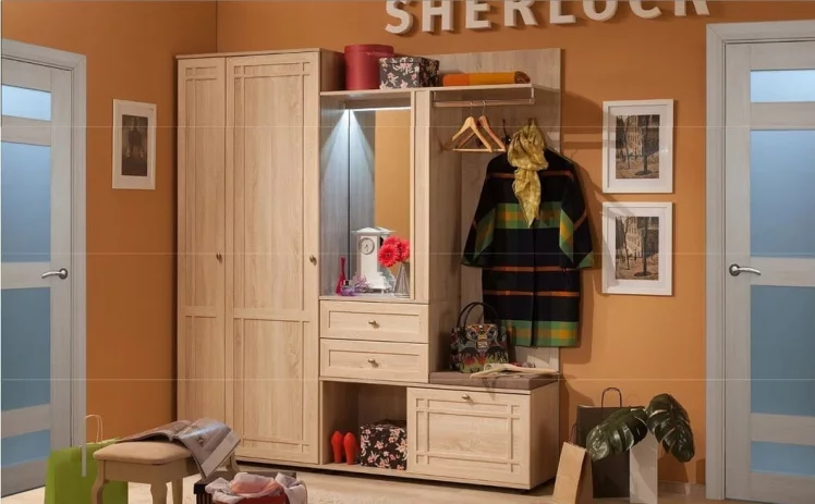 Шкаф для обуви Sherlock 73 лев Дуб Сонома_3