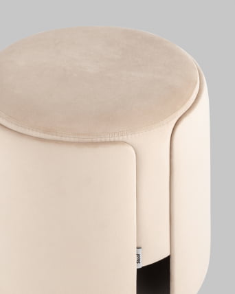 Пуф Taks велюр (молочный)_4