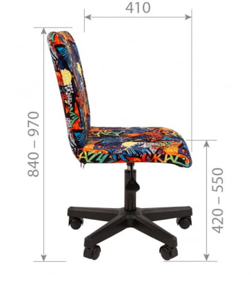 Детское кресло CХАИРМАН ТИН (КИДС) 109 черный пластик CРАЗЙ / CHAIRMAN (KIDS) CRAZY_4