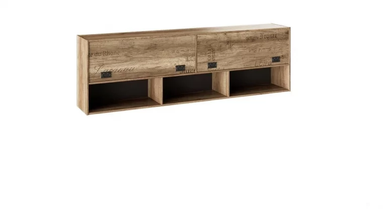 Шкаф настенный Пилигрим ТД-276.12.21 Дуб каньон светлый/Серый_0