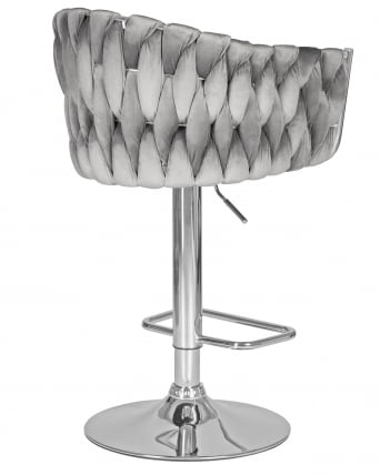 Стул барный DOBRIN MARCEL Серый велюр MJ9-75_3