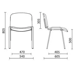 Стул для посетителей ISO BLACK (C-24)_1