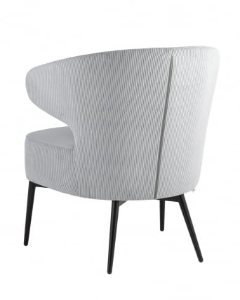 Кресло лаунж Royal Stripes велюр Серый_5