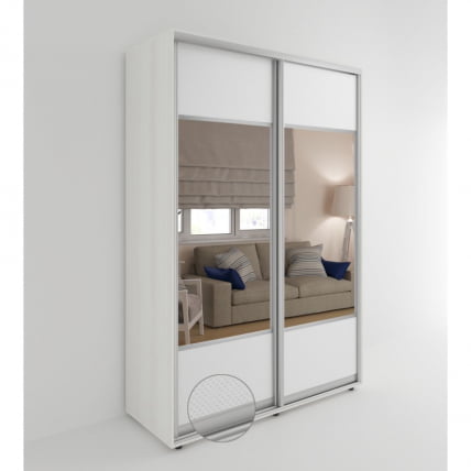 Шкаф-купе 2-х дверный Акцент-Дуэт КВ 1400х600 Выбеленное дерево_0