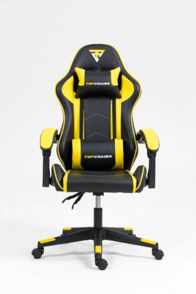 Кресло спортивное TopChairs Shadow черно-желтый_1