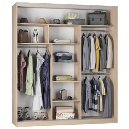 Шкаф-купе B-220х200х60-3(ЯАС-D7D7D7)_1