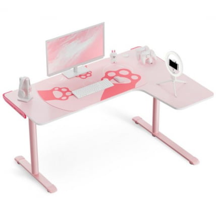 Стол письменный (для компьютера) угловой EUREKA ERK-L60R-PK-V2 (правый), розовый_17